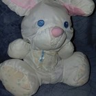 Vintage Fisher Price Puffalump White Bunny Rabbit Plush 1994 Nylon Stuffed Toy