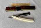 Vintage Focus Solingen 105 Straight Razor Original Box Papers German Art Deco 
