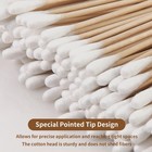 Vaincre 300pcs Long Cotton Swabs - 6 Cleaning Cotton Swab Buds With Wooden