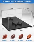 Football Display Case Clear Acrylic Mirror Back Uv Protection Stand Shield