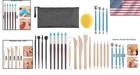 25 Pcs Professional Clay Sculpting Tools With Black Storage Bag For Easy Use