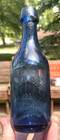 Scarce Cobalt Blue Colored Blob Soda John Ryan 1866 Savannah  Ga 1860 s Era L  k