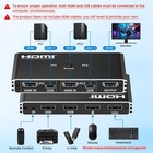 Hdmi Kvm Switch 2 Computers 1 Monitor 4k 60hz  2 Port Usb Hdmi Switcher With    