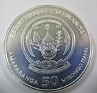 2017 Rwanda  Hippopotamus 1 Oz   999 Bu Fine Silver Coin   Sk909b3