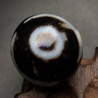 Tibetan Buddhism Agate Tiger Teeth Totem Dzi Bead Amulet Necklace Pendant G1467