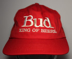 Vintage 1980s Budweiser Bud King Of Beers Bud Light Snapback Hat Cap Made In Usa