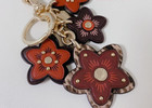 Coach Essential Tea Rose Wildflower Cluster Key Ring Red C1687