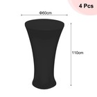 4 Pcs 24  Round Highboy Spandex Cocktail Table Covers black