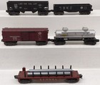 Lionel Vintage O Assorted Freight Cars X6454  6311  2452  6456  2465  5  Ex