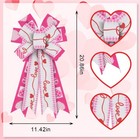 Abtols Large Valentine s Day Bows For Wreath  Pink Heart Wreath Bows Valentin   