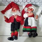 Arne Hasle Nisse Norwegian Christmas Gnome Elves Shelf Sitter Dolls Pair 11 