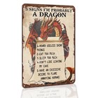 Dragon Metal Tin Sign - 5 Pack Funny Dragon Poster For Wall Decor  Dragon 1