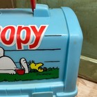 Vintage Snoopy Peanuts Lunchbox Thermos 1968 Plastic School Box Retro Blue