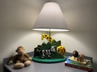 Vintage Wooden Kids Jungle Lamp Safari Children   s Themes Colorful Large Light