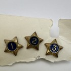 Vintage Bsa Boy Scout Service Star Pins 1 2 3 Years     Blue Enamel