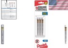 12-pack White Rubber Erasers In Tube - Precision Refills For Mechanical Pencils