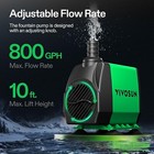 Vivosun Water Pump Hydroponics Pond Fountain Aquariums Submersible Fish Tank
