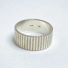 Used Gucci Coin Edge Rib Wide Ring 925 Size 20 Sterling Silver