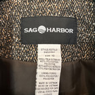 Sag Harbor Women   s Size 10 Brown Blazer Jacket Six Button Front Classic Tailored