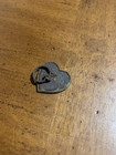 Antique Rare Carhartt s Brass Metal Heart Button Trolley Carhartts Uniform Work