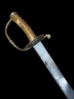 Revolutionary War Era European Hunting Sword Cuttoe Stag Grip Brass Hilt C1760