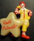 Vtg 1988 Plastic Glow In The Dark 3  Ronald Mcdonald Early Happy Meal Figurine 
