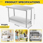48 x24  Stainless Steel Kitchen Work Prep Table Nsf Commercial Restaurant Table