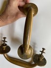 2 Antique Solid Brass Extra Large Cabinet Trunk Chest Handles Pulls Pair 7 5   
