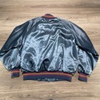 Vintage Anheuser Bush Satin Bomber Jacket Mens Large Blue Beer Promo 90s Usa