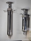 Antique Vtg Ideal Vaco-metal Plunger Syringe Veterinary Tool 20cc W Needles Box