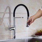 Kitchen Faucet Pull Down Sprayer Single Handle Sink Faucet Chrome Black Swivel