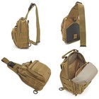 Men Backpack Molle Tactical Sling Chest Pack Shoulder Bag Outdoor Hiking Travel