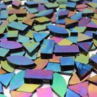Iridescent Glass Mosaic Tiles For Crafts  240 Pieces 5 Shapes Mixed Stained Glas