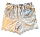 Vtg 90s Acid Wash Denim Elastic Waist Shorts Hand Sewn Nike Logo    patch    Men   s L