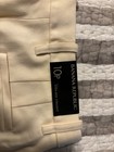 Nwt Banana Republic High Rise Straight Wool Trouser Cream Winter White 10p