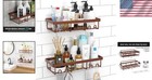 Durable Bronze Shower Shelf Organizer Rack With Strong Adhesive - Space Saver