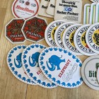 Vintage German Belgian Danish Beer Coasters Mats Lot Of 59 Paper 1970s European
