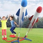 Air Rocket Foot Pump Launcher Outdoor Kids Toy Pressed Stomp Soaring Pedal New 