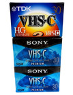New Lot Of  3  Sony And Tdk Vhs-c 30-minute Blank Video Tape Cassettes Premium