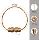 Magnetic Curtain Tiebacks 2 Pack Rope Decorative Curtain Tie Backs Elegant Curta