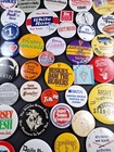 76 Vtg Pin Buttons Lot Pins Festivals Beer Travel Funny Advertising  2-ee77