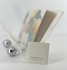 Vtg Retro Clear Chrome Ball Lucite Photo Album Tabletop Stand New Old Stock 4x6   