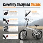20 In Folding Bike Foldable Bicycle With 7 Speed Gears Adjustable Seat Gift 