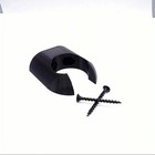 Baseball Bat Display Holder Bracket - Vertical Wall Mounted Hanger - Black