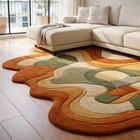 Designer Rug   Irregular Rug   Wool Area Rugs   Living Room Rug   Tufted A80