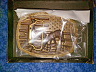 U s a  American Flag Deer Metal Western Cowboy Belt Buckle