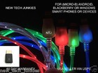 Flowing Light Flow Glow Led Micro Usb Charger Cable For Samsung S Htc Lg Android
