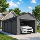 12  X 20  Metal Carport With Metal Roof And Removable Sidewalls