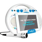 Singing Machine Ism398bt Tabeoke Portable Bluetooth Karaoke Systems  White  niob