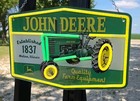 John Deere Lighted Advertising Sign Tractors Farm Gas Oil Sign Corn Farming